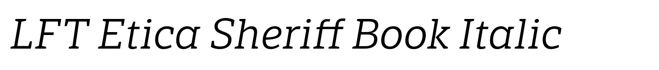 LFT Etica Sheriff Book Italic